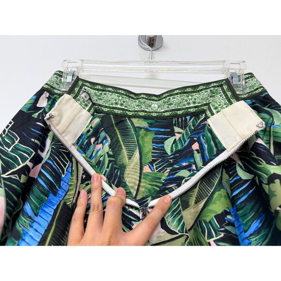 NWT Alice + Olivia Palm Beach Earla Midi Skirt Woman Red Hat Pink Print 4 - Picture 14 of 14